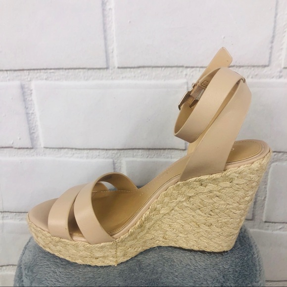 Keeralina Leather Espadrille Rope Wedges - Picture 6 of 8